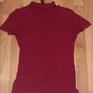 Cut out V neck top